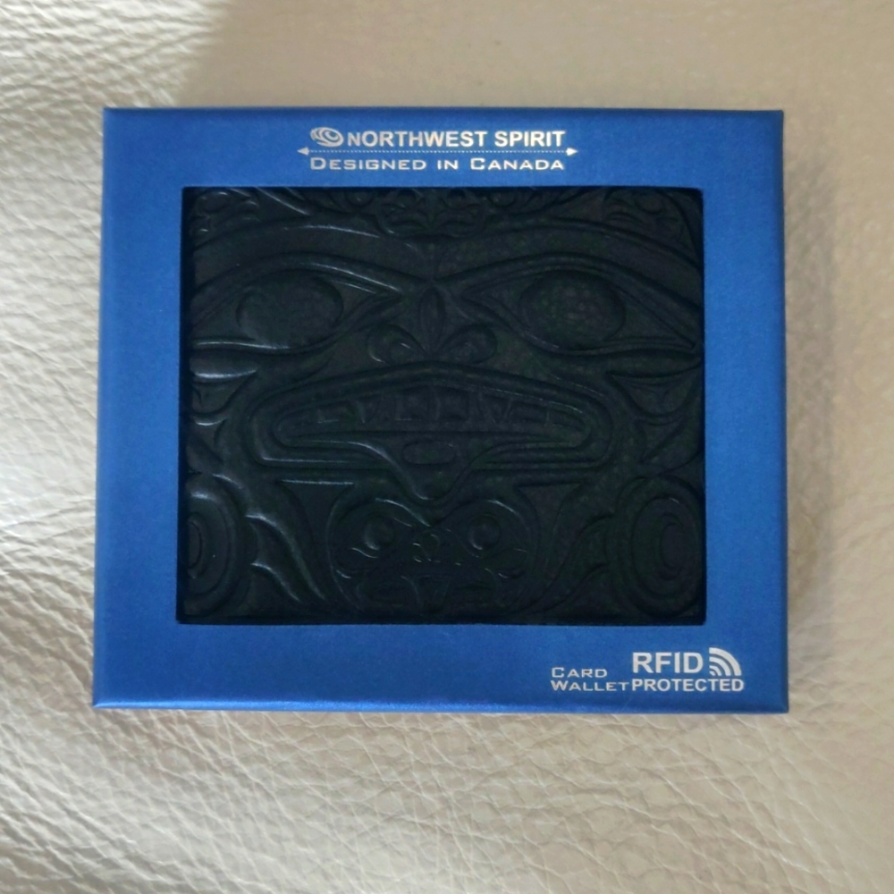 Genuine Leather Bi-fold Wallet with 'Strength and Honor' design by Douglas Horne
